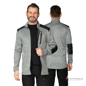 Куртка «Валма» трикотажная серый меланж/чёрный. Артикул: 10683. Цена от 2 980 р.