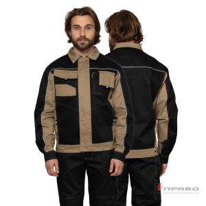 Куртка мужская «Бренд» чёрно-бежевая. Артикул: Кур101. Цена от 2 550 р. в г. Новосибирск