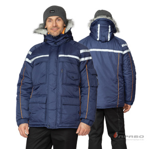 Куртка мужская утеплённая «Аляска» тёмно-синяя. Артикул: Кур210 . Цена от 4 820,00 р. в г. Новосибирск