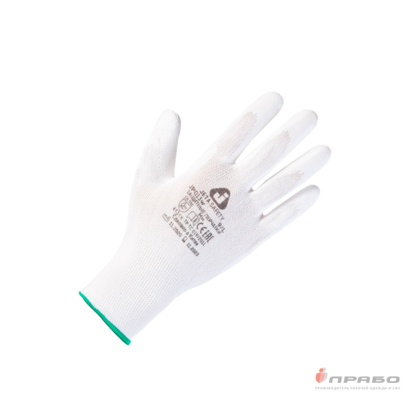 Перчатки нейлоновые с полиуретановым покрытием JP011w белые. Артикул: 10063. #REGION_MIN_PRICE#