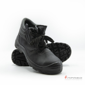 Ботинки кожаные «Мастер Prof EU-S1» с подошвой ПУ и МП чёрные. Артикул: Бот012. Цена от 1 010 р. в г. Новосибирск