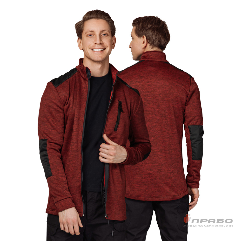 Куртка «Валма» трикотажная красный меланж/чёрный. Артикул: 10683. Цена от 2 980,00 р.