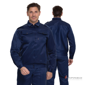 Костюм мужской «Альфа» синий (куртка и брюки) для охранников. Артикул: Охр102. Цена от 2 370 р. в г. Новосибирск
