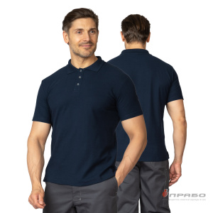 Рубашка «Поло» с коротким рукавом синяя. Артикул: Трик1031. Цена от 1 130 р.