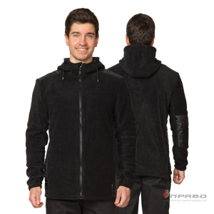Куртка «Кеми» флисовая с капюшоном чёрная. Артикул: 10021. Цена от 3 220 р.