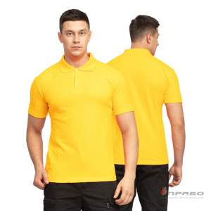 Рубашка «Поло» с коротким рукавом жёлтая. Артикул: Трик1031. Цена от 1 130 р.