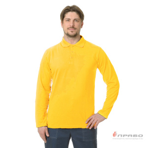 Рубашка «Поло» с длинным рукавом жёлтая. Артикул: Трик104. Цена от 1 350 р.