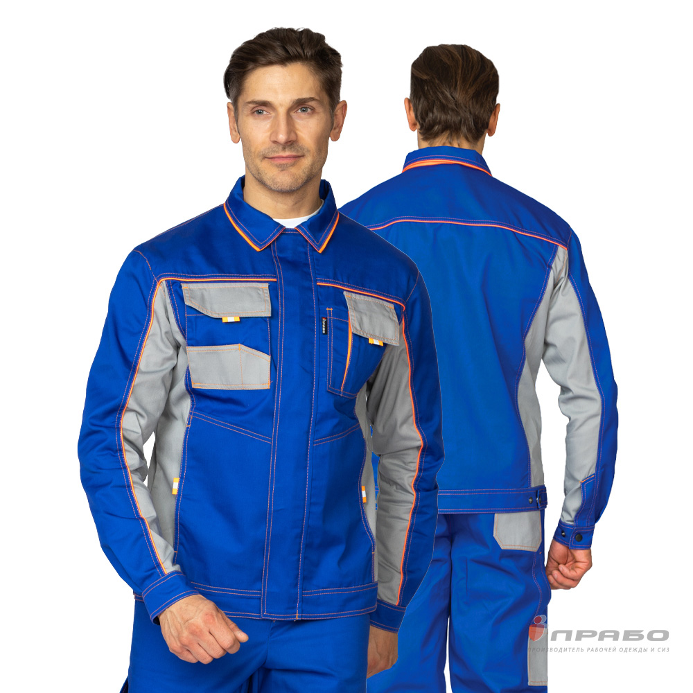 Костюм мужской «Бренд 1 2020» василёк/светло-серый (куртка и брюки). Артикул: 9408. Цена от 3 780,00 р. в г. Новосибирск