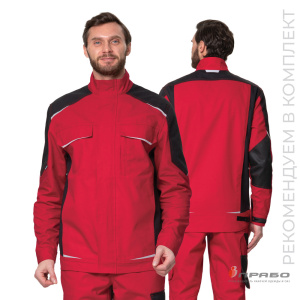 Куртка мужская «Сюрвейер» красный/чёрный. Артикул: 10651. Цена от 6 000 р. в г. Новосибирск