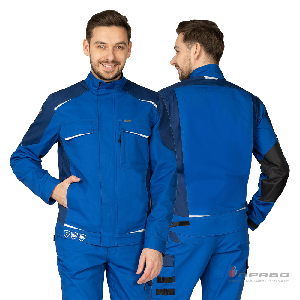 Куртка мужская летняя «Сюрвейер Смарт» василёк/тёмно-синий. Артикул: 12937. Цена от 4 520,00 р. в г. Новосибирск