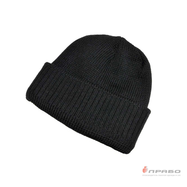 Шапка зимняя трикотажная чёрная. Артикул: Гол202. #REGION_MIN_PRICE# в г. Новосибирск