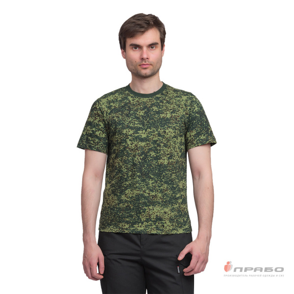 Футболка трикотажная камуфляжная цифра. Артикул: Трик106. #REGION_MIN_PRICE#