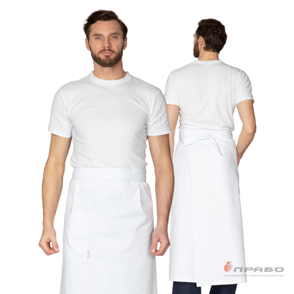 Передник поварской белый. Артикул: П004. #REGION_MIN_PRICE# в г. Новосибирск