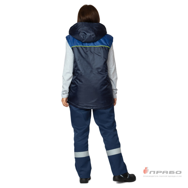 Жилет утеплённый «Сура» тёмно-синий/василёк. Артикул: 9553. #REGION_MIN_PRICE# в г. Новосибирск