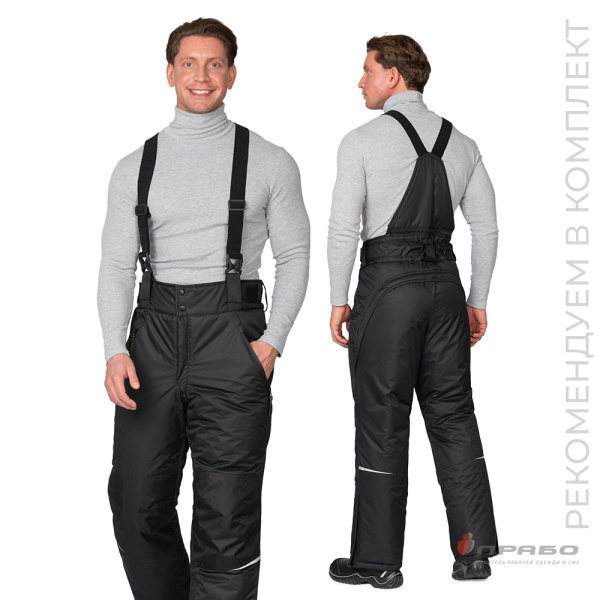 Брюки мужские утеплённые «Сюрвейер» чёрные. Артикул: 10935. #REGION_MIN_PRICE# в г. Новосибирск