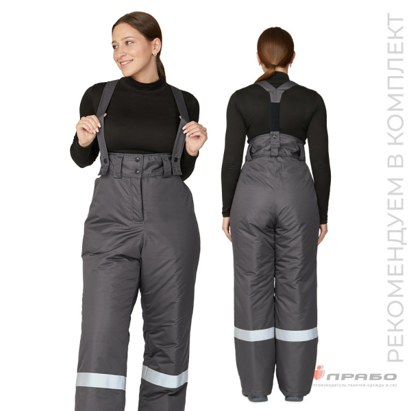 Брюки женские утеплённые «Онега» серые. Артикул: 11239. #REGION_MIN_PRICE# в г. Новосибирск