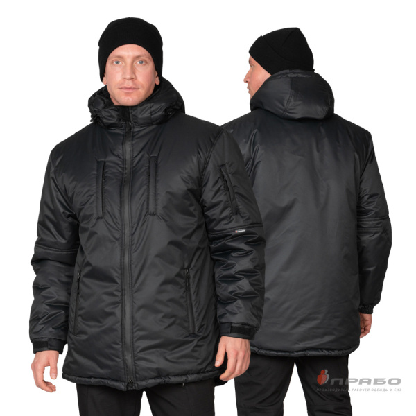Куртка мужская утеплённая «Вегард» чёрная. Артикул: 10827. #REGION_MIN_PRICE# в г. Новосибирск