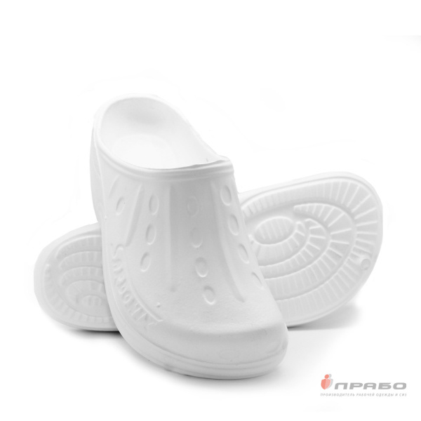Сабо женские из ЭВА Sardonix белые. Артикул: Комб144. #REGION_MIN_PRICE# в г. Новосибирск