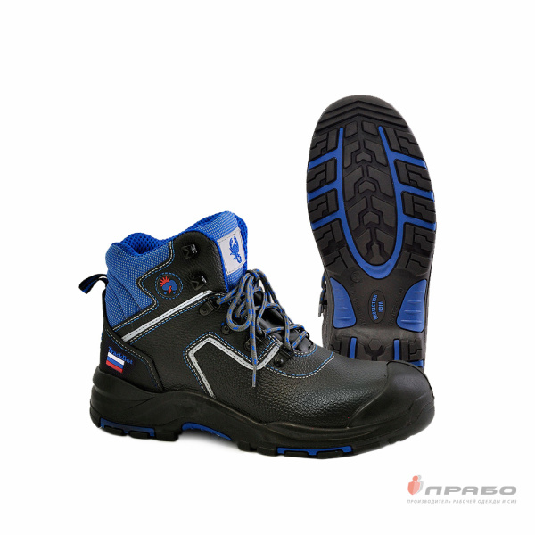Ботинки кожаные «Скорпион-Трекбот-1801» с подошвой ПУ/нитрил и КП чёрные. Артикул: Кож314. #REGION_MIN_PRICE# в г. Новосибирск