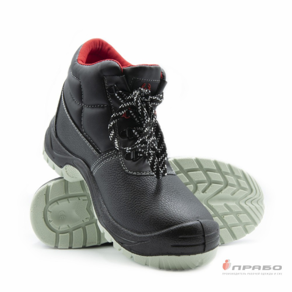 Ботинки кожаные «Скорпион-1201М» с подошвой ПУ/ТПУ и МП чёрные. Артикул: Кож301. #REGION_MIN_PRICE# в г. Новосибирск